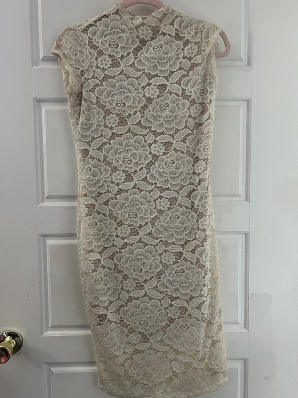Lace Sheath Dress - Cream